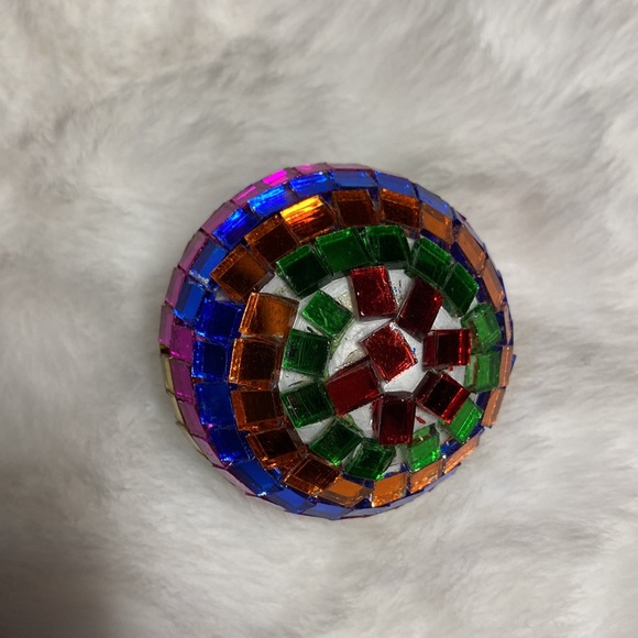 Vintage 12 rainbow mirror ball Christmas ornaments new - Picture 4 of 12